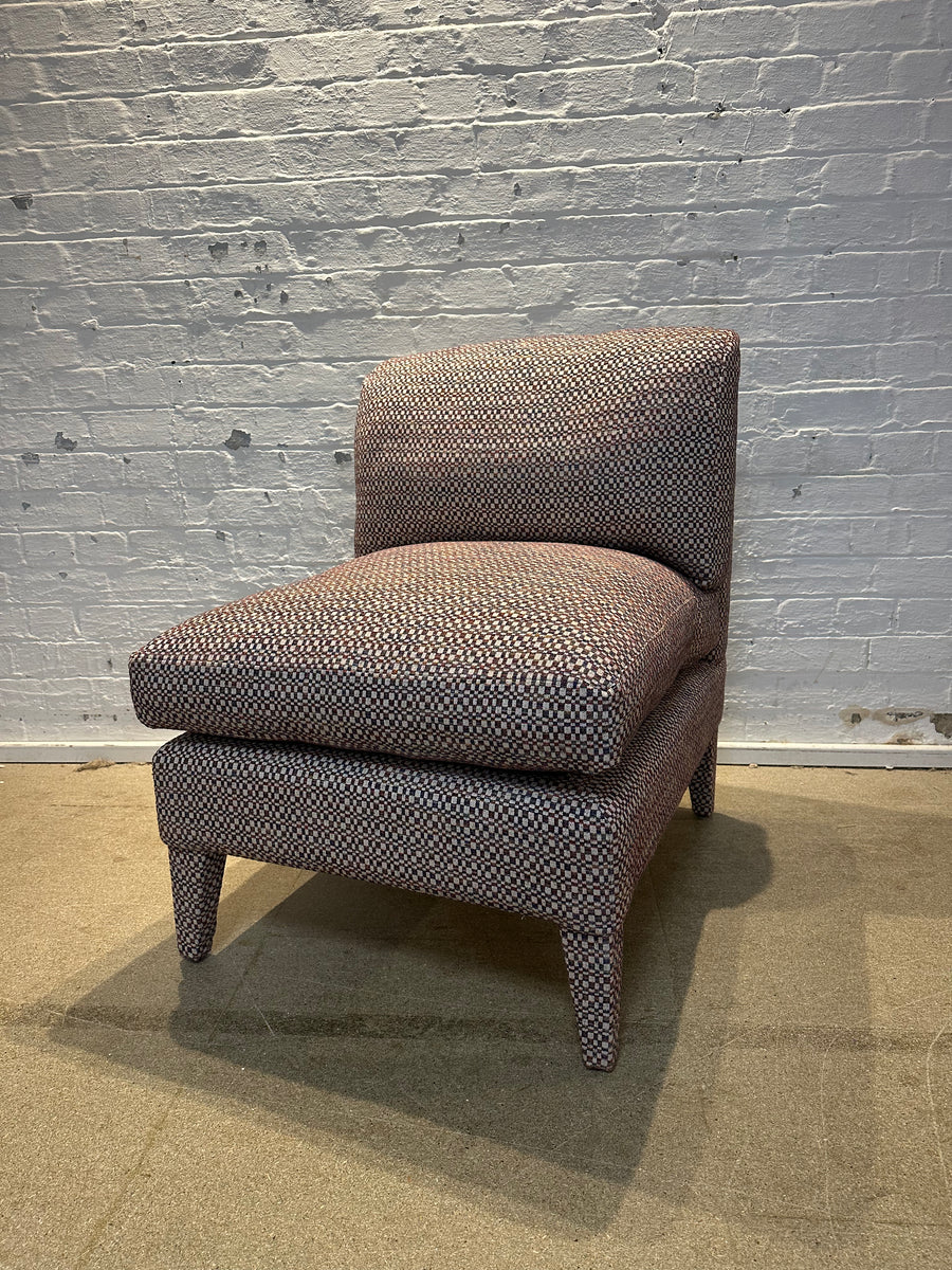 Nikki Slipper Chair in GP&J Baker Hopton red/blue