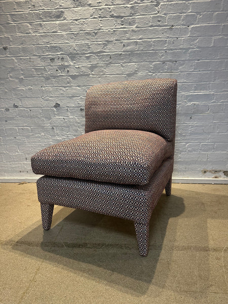Nikki Slipper Chair in GP&J Baker Hopton red/blue