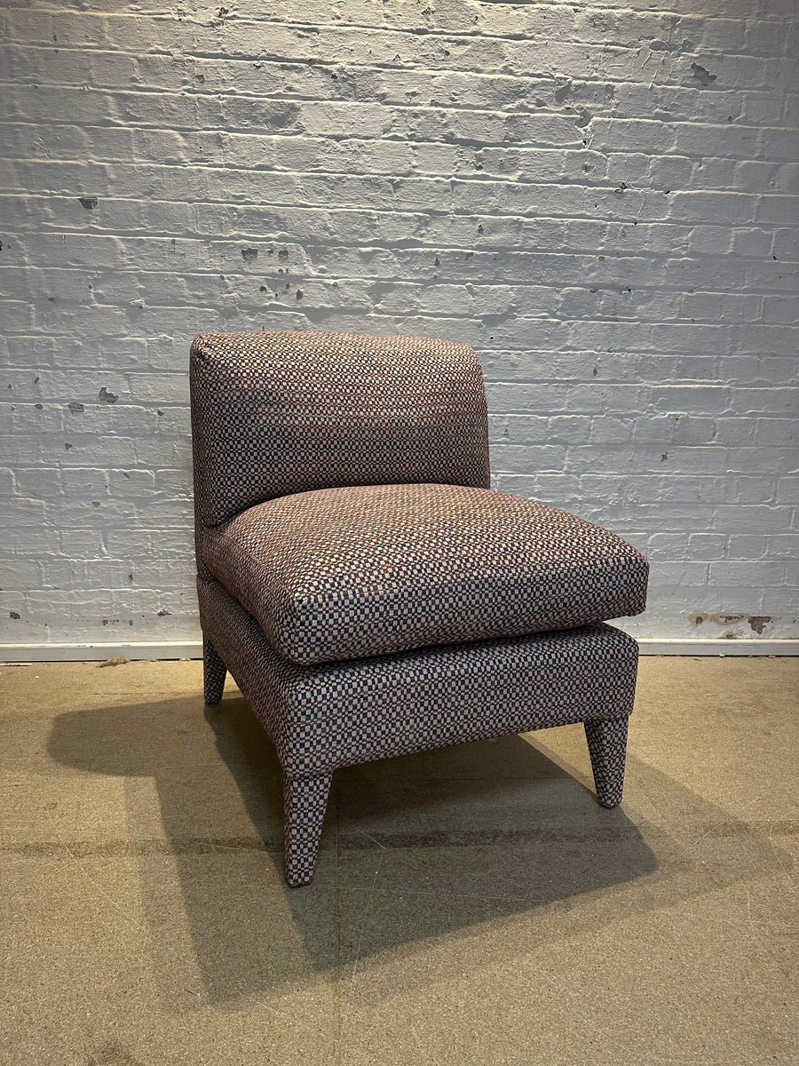 Nikki Slipper Chair in GP&J Baker Hopton red/blue