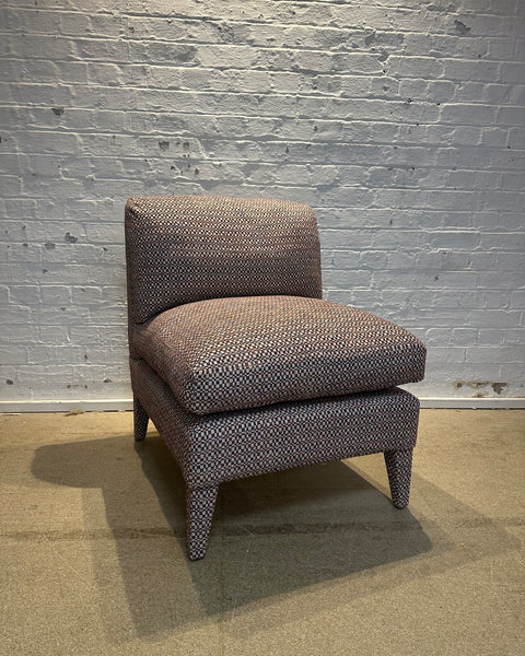 Nikki Slipper Chair in GP&J Baker Hopton red/blue