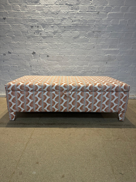Grace Storage Ottoman in Romo Aubin Mango