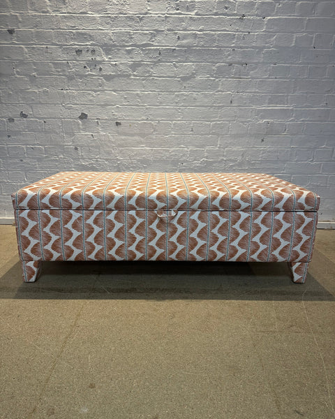 Grace Storage Ottoman in Romo Aubin Mango