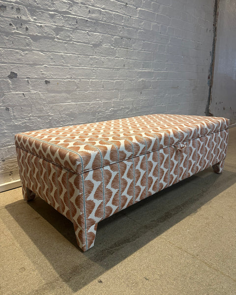 Grace Storage Ottoman in Romo Aubin Mango