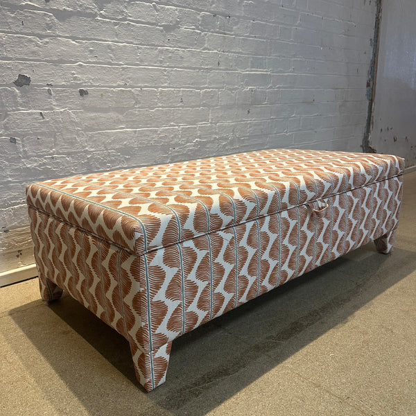 Grace Storage Ottoman in Romo Aubin Mango
