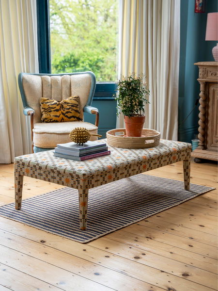 Bespoke Honey Upholstered Coffee Table Ottoman