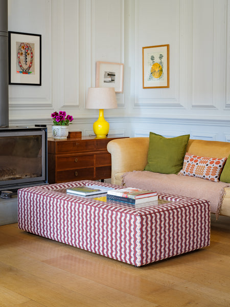 Esmae glass top Ottoman