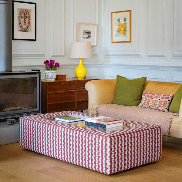 Esmae glass top Ottoman