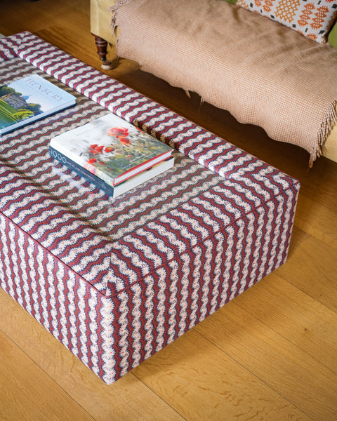 Esmae glass top Ottoman