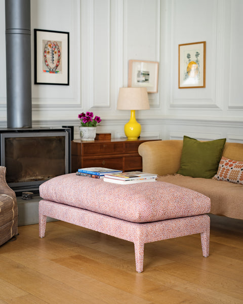 Bespoke Evie Feather Topped Cushion Ottoman Footstool