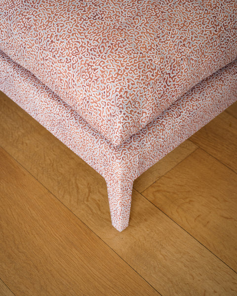 Bespoke Evie Feather Topped Cushion Ottoman Footstool