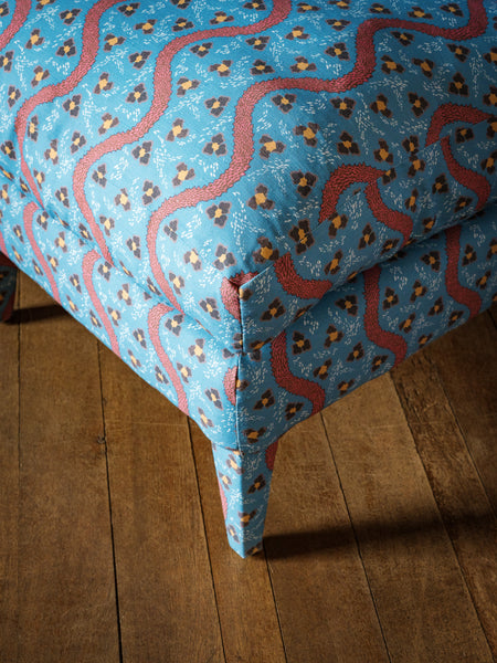 Nikki Slipper chair in Studio Hollond Deep Sea Blue Swirl