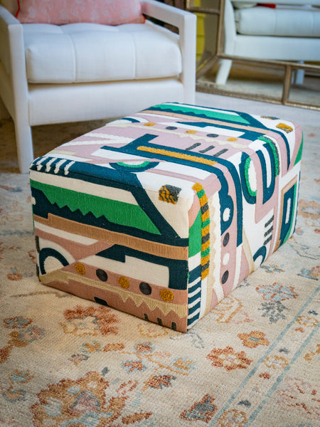 Bespoke Lauren Cube Ottoman Footstool