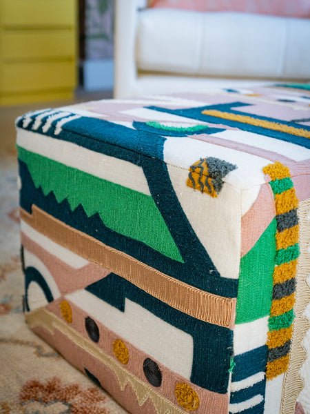 Bespoke Lauren Cube Ottoman Footstool