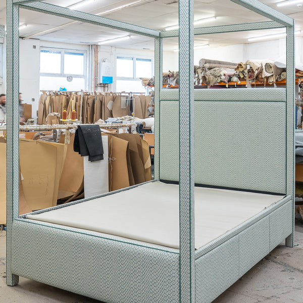 Darcy Upholstered Four Poster Bed Frame