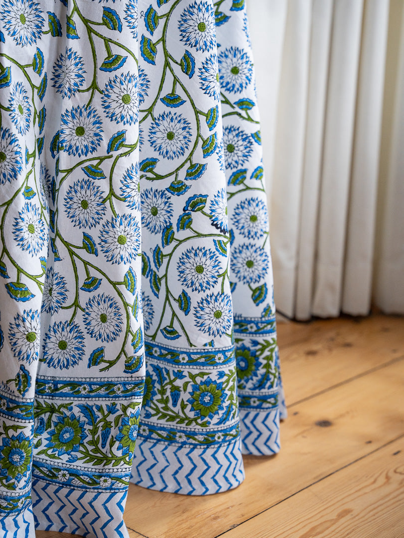 Table & Tablecloth Combo | Blue & Green Floral | Pre Order for December