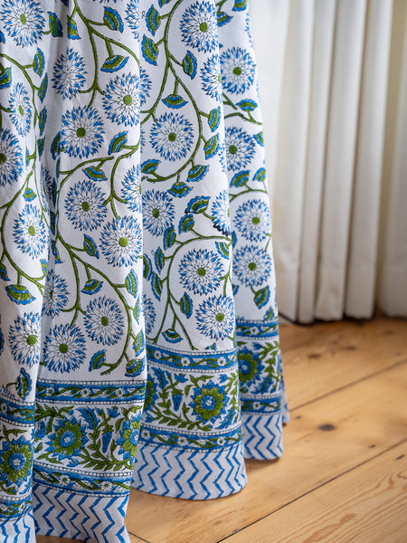 Table & Tablecloth Combo | Blue & Green Floral | Pre Order for December