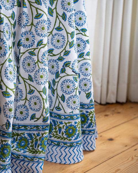 Table & Tablecloth Combo | Blue & Green Floral | Pre Order for December