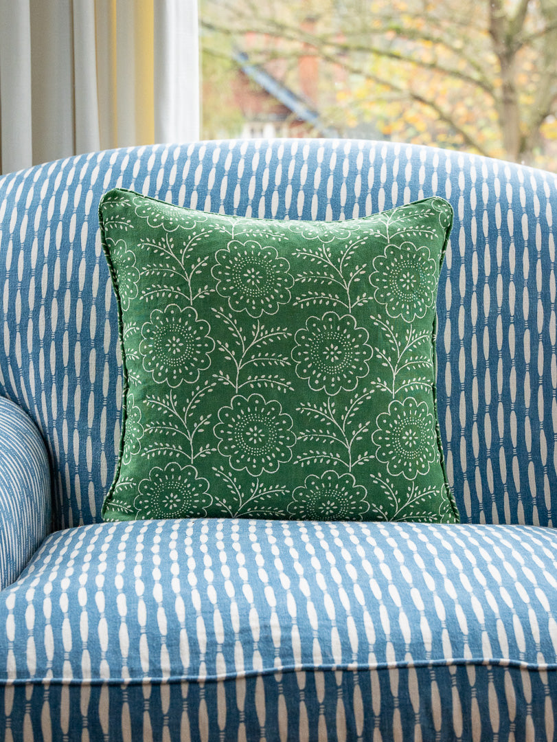 Green Square Cushion