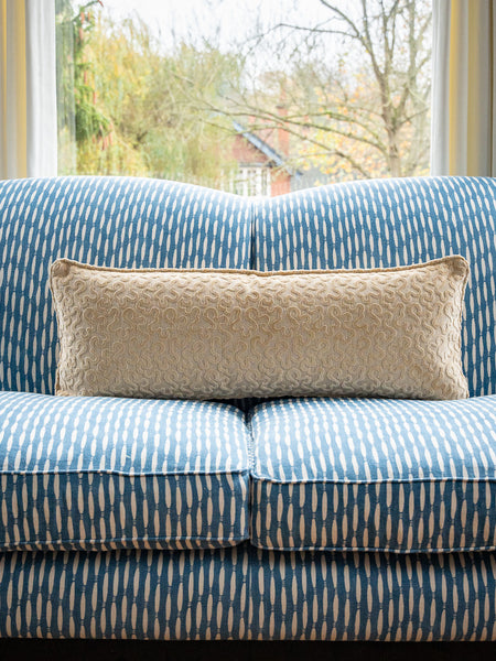 Schumacher Textured Squiggle Bolster Cushion