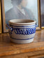 Vintage French Betschdorf Cobalt & Grey Saltglazed Pot
