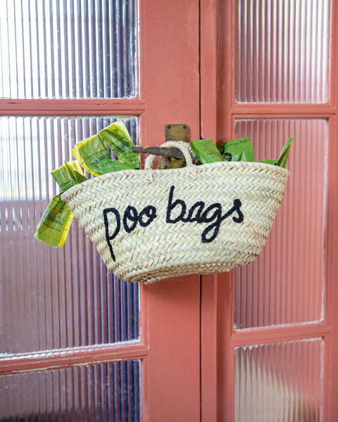 Handmade & Hand embroidered Poo Bags Basket