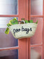 Handmade & Hand embroidered Poo Bags Basket