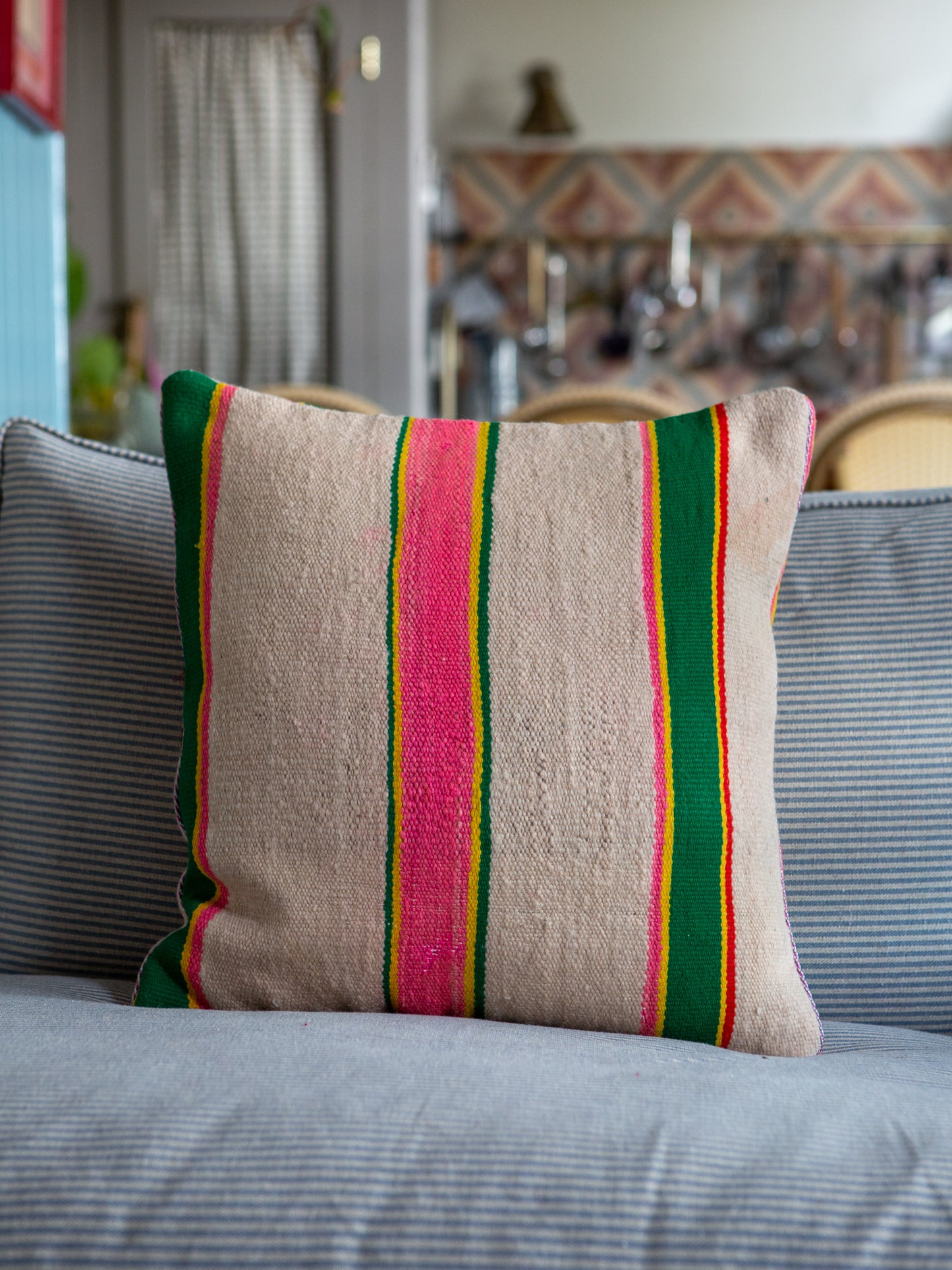 Moroccan Berber Hand Dyed & Loomed Square Cushion
