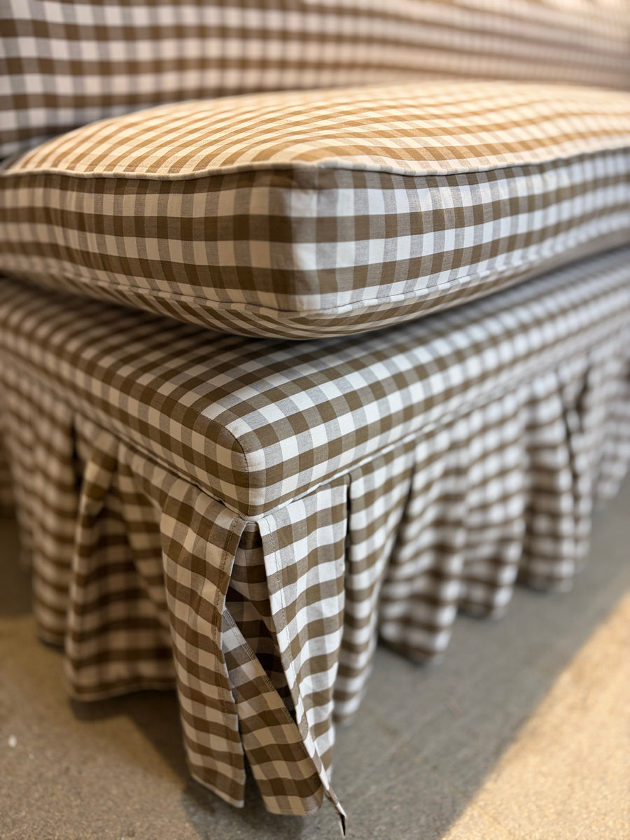 Katherine Slipper Back Skirted Banquette