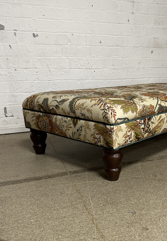 Bryher ottoman in Schumacher Sandoway vine Multi