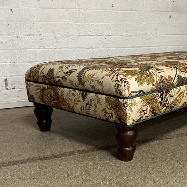 Bryher ottoman in Schumacher Sandoway vine Multi