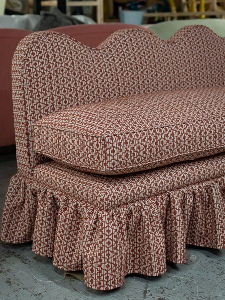 Lila Wavy Back Banquette