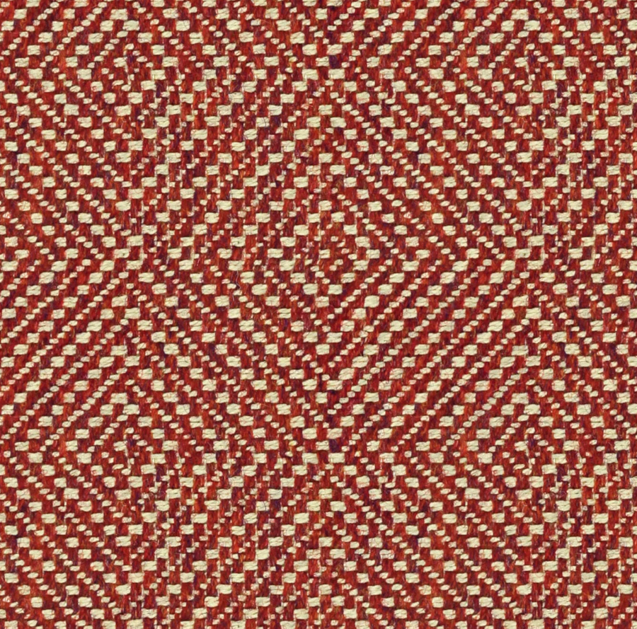 End of Bed Sofa in Linwood Westray Raspberry with blue piping