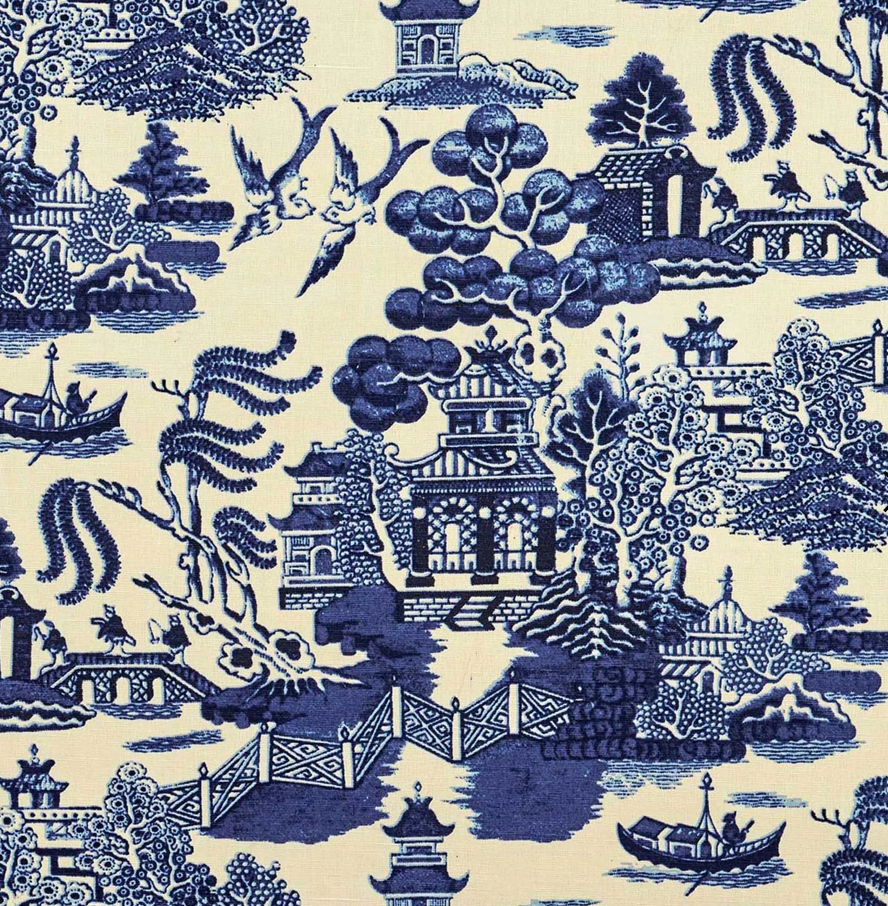 Beata Heuman Willow Ink - Honey ottoman