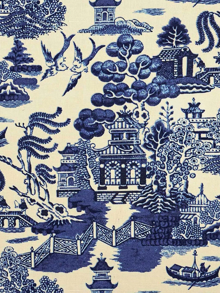 Beata Heuman Willow Ink - Honey ottoman