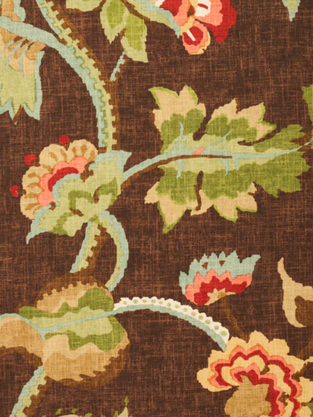 Schumacher Khantau Tree Brown - Honey ottoman