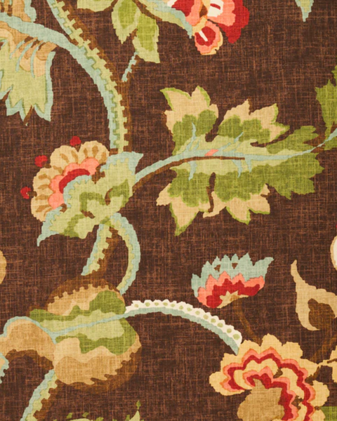 Schumacher Khantau Tree Brown - Honey ottoman