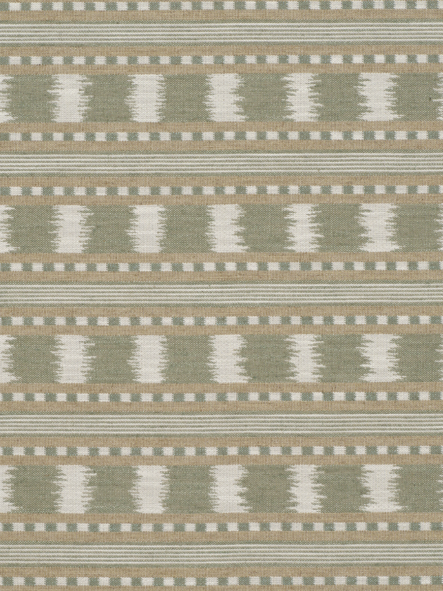 Lumbar cushion in James Hare, Paxton in Green and natural