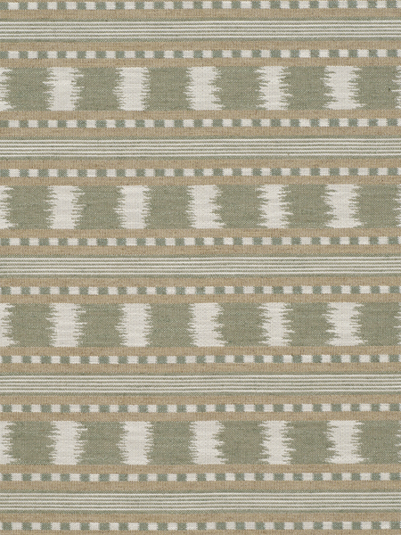 Lumbar cushion in James Hare, Paxton in Green and natural