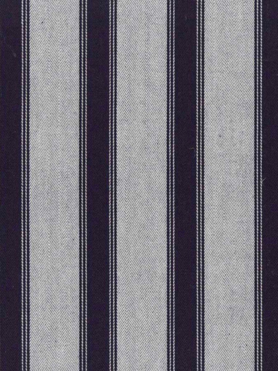Nora storage Ottoman in Ian mankin blazer stripe