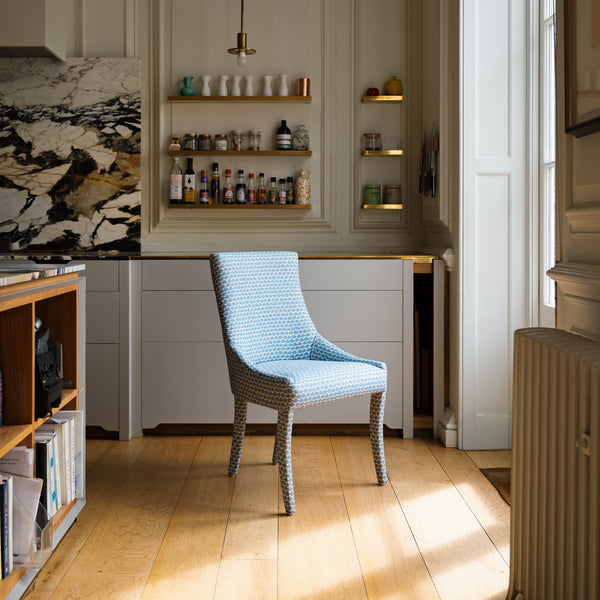 2 x Caitlin dining chairs in Fermoie Tara in blue (price for both)