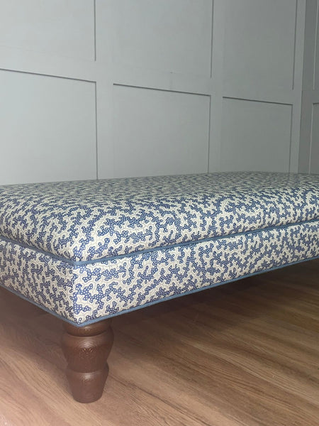 Bryher Classic Ottoman In Sanderson Truffle Indigo