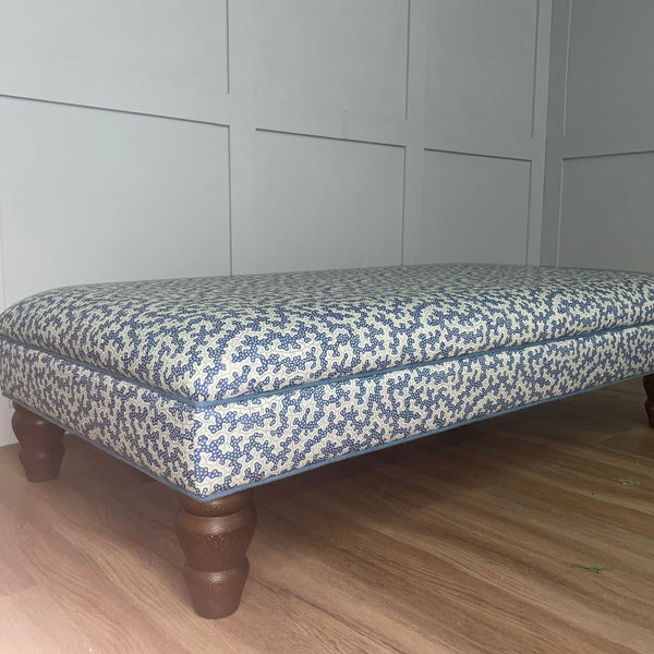 Bryher Classic Ottoman In Sanderson Truffle Indigo