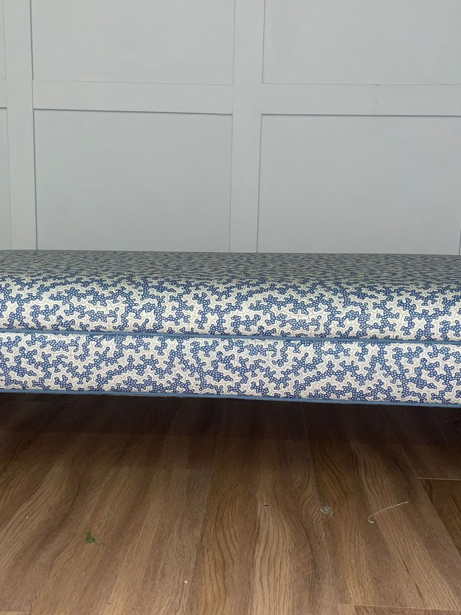 Bryher Classic Ottoman In Sanderson Truffle Indigo