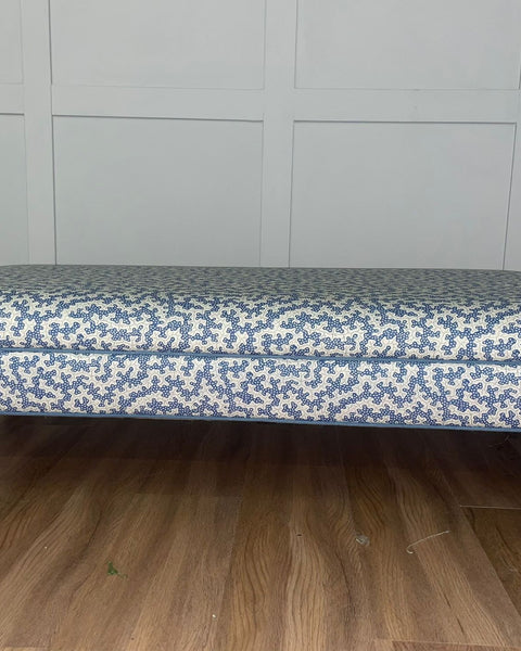 Bryher Classic Ottoman In Sanderson Truffle Indigo