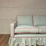 Our skirted sofa, the Holly