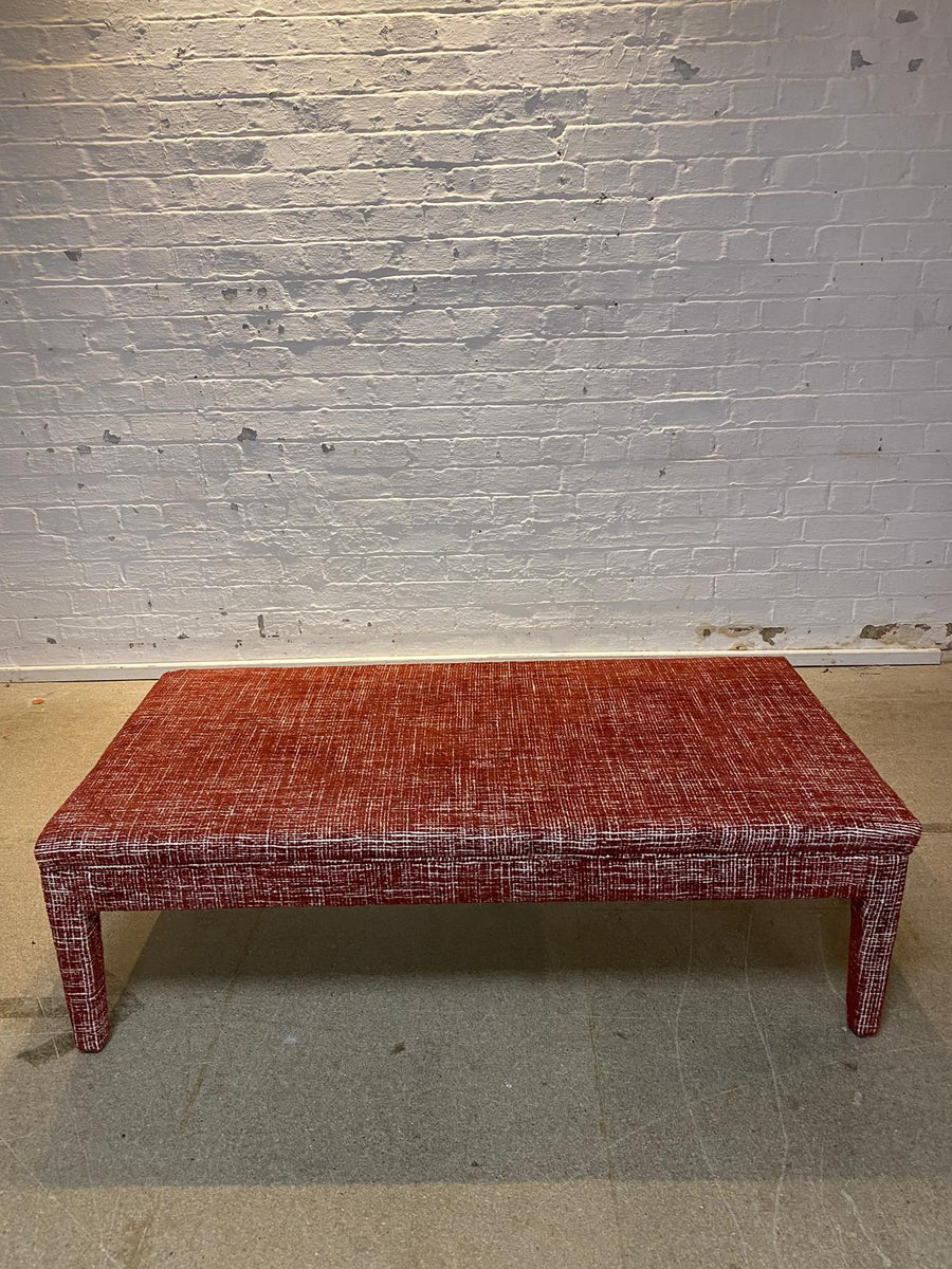 Honey Ottoman in Christopher Farr Dodoma in Red
