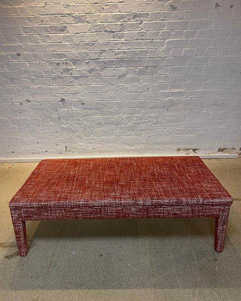 Honey Ottoman in Christopher Farr Dodoma in Red