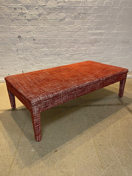 Honey Ottoman in Christopher Farr Dodoma in Red