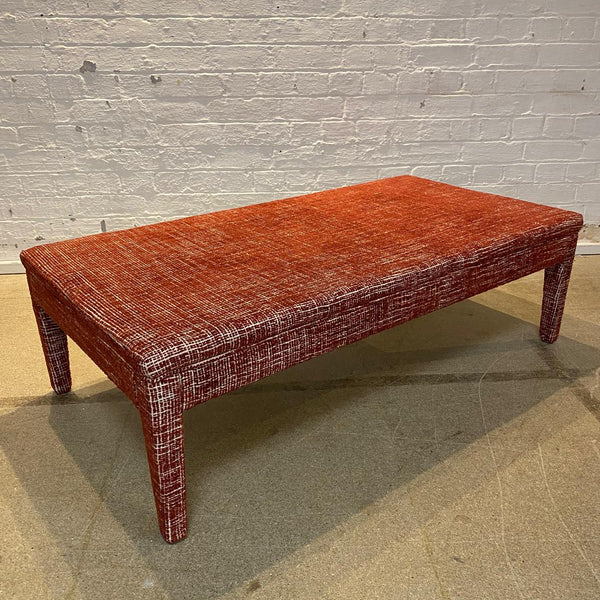 Honey Ottoman in Christopher Farr Dodoma in Red
