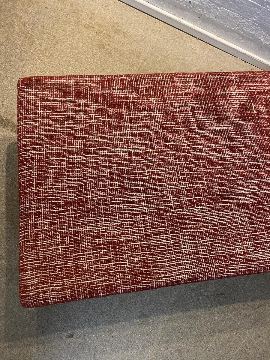 Honey Ottoman in Christopher Farr Dodoma in Red